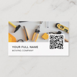 Handyman QR Code Logo Social Media Business Card
