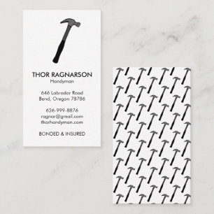Handyman Repair Construction Wrench Hammer Cool  Business Card