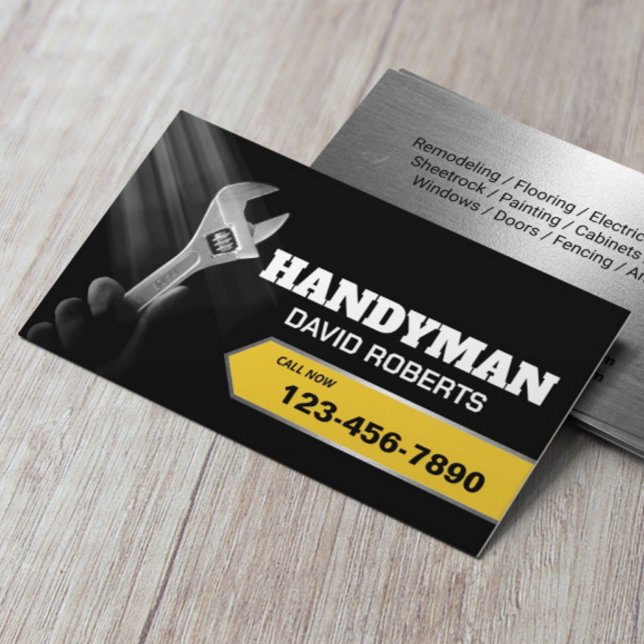 Handyman Repair Maintenance & Plumbing Service Business Card (Creator Uploaded)