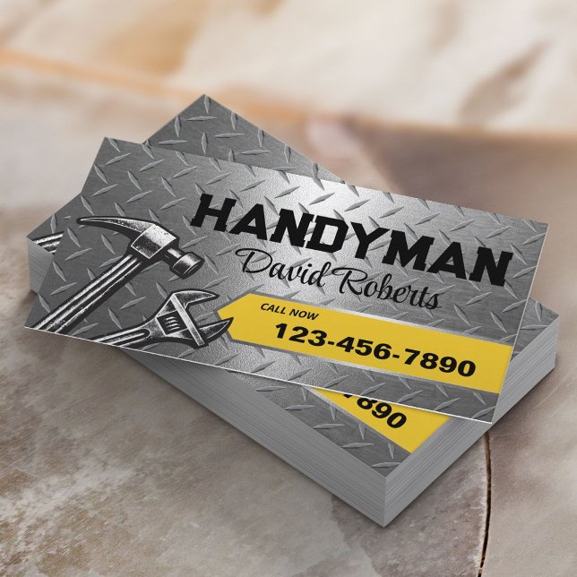 Handyman Repair & Maintenance Service Metal Business Card (Creator Uploaded)