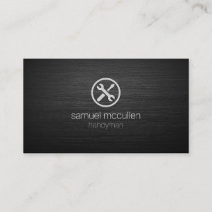 Handyman Repair Tools Icon BrushedMetal Skills Business Card