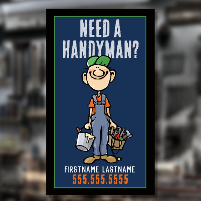 Handyman Repairman Odd Jobs Promotional Business Card (Creator Uploaded)