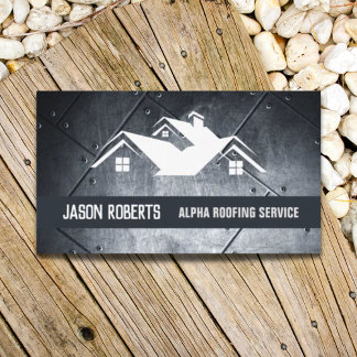 Handyman Roof Repair Construction Roofer Roofing Business Card
