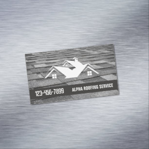 Handyman Roof Repair Construction Roofer Roofing  Magnetic Business Card