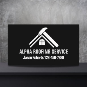 Handyman Roof Repair Construction Roofing Roofer Business Card