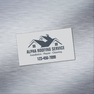 Handyman Roof Repair Construction Roofing Roofer Magnetic Business Card