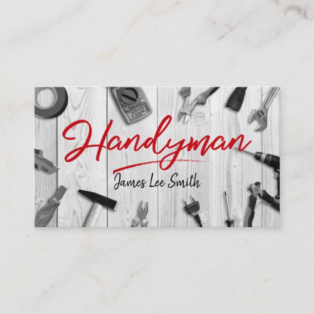 Handyman Services Business Card (Front)