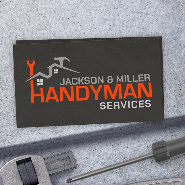 Handyman Services Cool Simple  Business Card (Creator Uploaded)