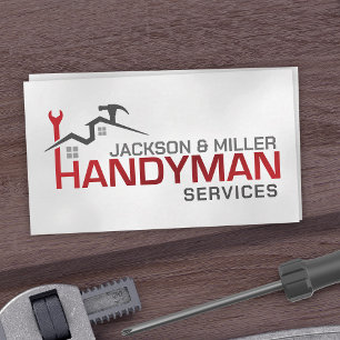 Handyman Services Cool Simple  Business Card