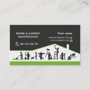 Handyman services, home maintenance business card