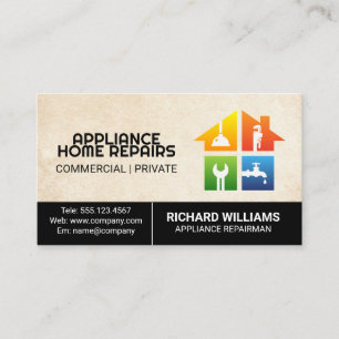 Handyman Services   Home Repair Business Card