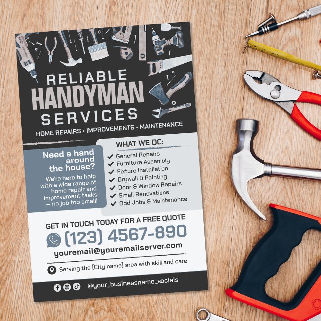 Handyman Services - Home Repair & Maintenance Flyer (Creator Uploaded)