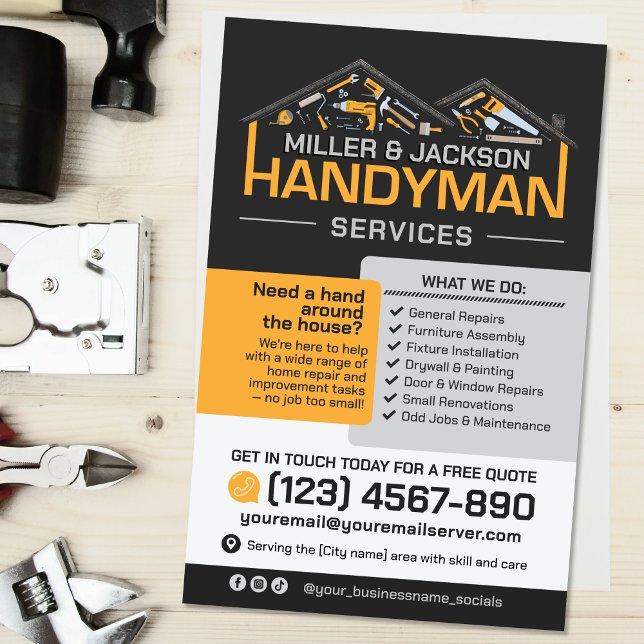 Handyman Services - Home Repair & Maintenance Flyer (Creator Uploaded)