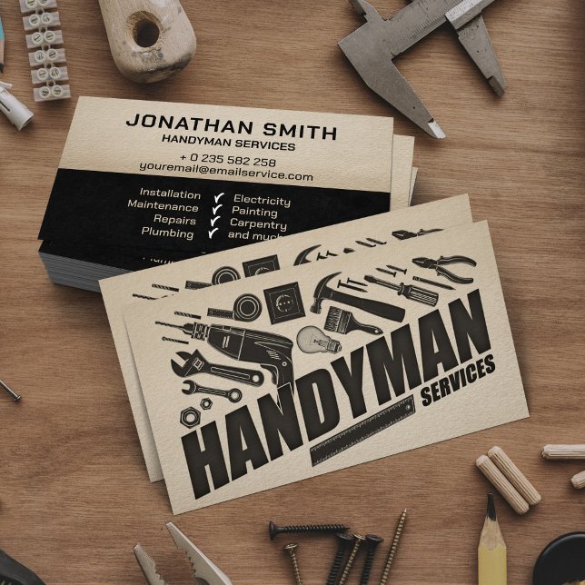 Handyman services - Home repairs Business Card (Creator Uploaded)
