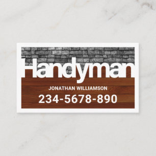Handyman Signage Frame Renovation Business Card