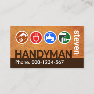 Handyman Signage Woodwork Business Card