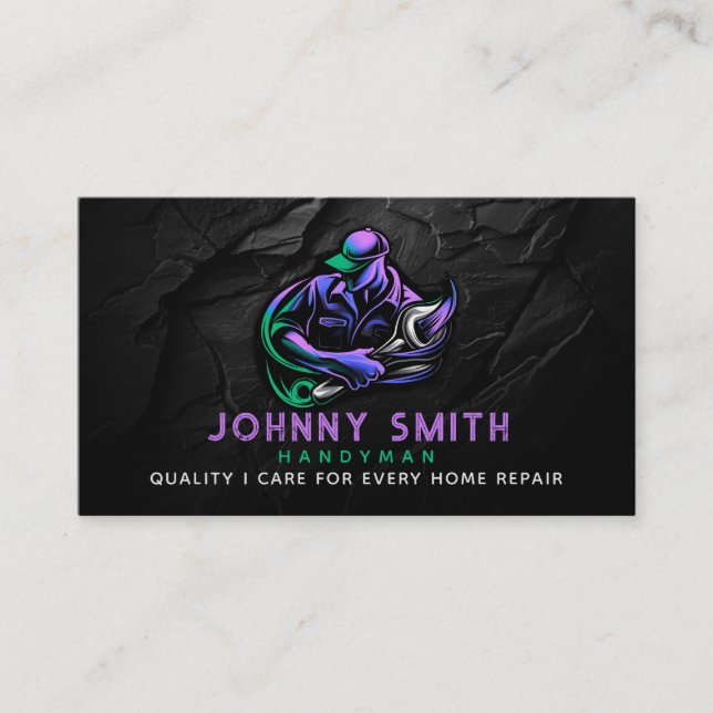 Handyman Slogans Business Cards (Front)