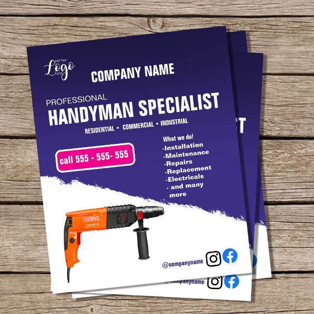 HANDYMAN SPECIALIST Flyer | Professional Home Repa (Creator Uploaded)