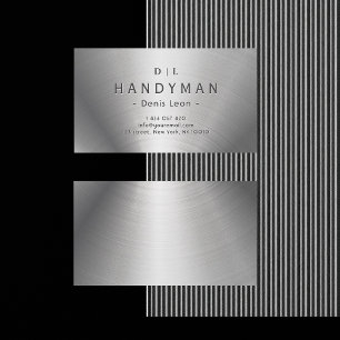 Handyman Stainless Steel Monogram Business Card