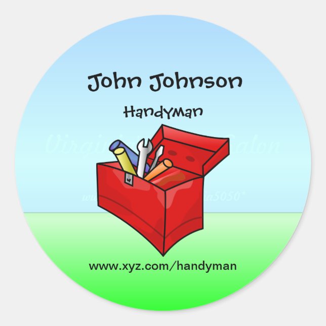 Handyman Sticker Template (Front)