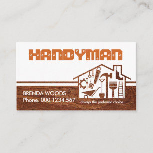 Handyman Storeroom Tools Home Repair Service Business Card