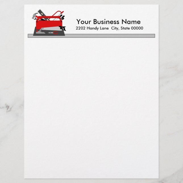 Handyman Tool Box Custom Letterhead (Front)