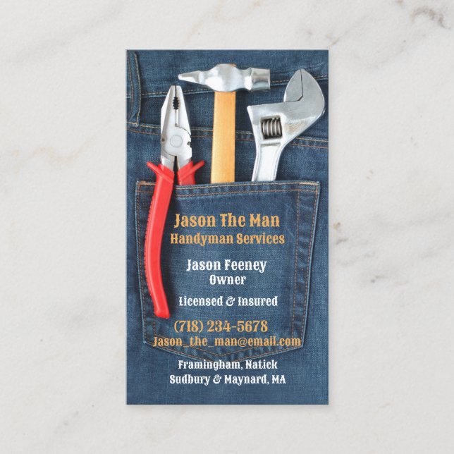 Handyman Tools Business Card (Front)