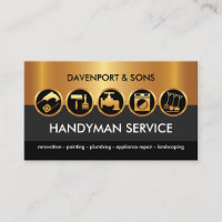 Handyman Tools Gold Black Layers
