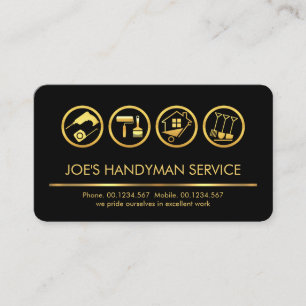 Handyman Tools Gold Line Business Card