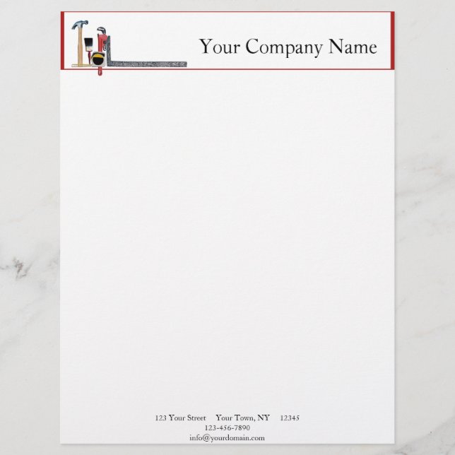 Handyman Tools Letterhead Template (Front)