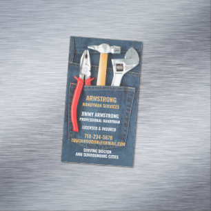 Handyman Tools Magnetic Business Card
