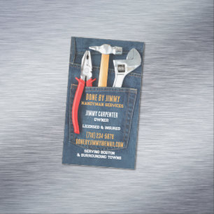 Handyman Tools Magnetic Business Card
