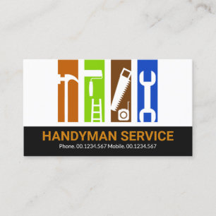 Handyman Tools Stripe Remodeling Business Card