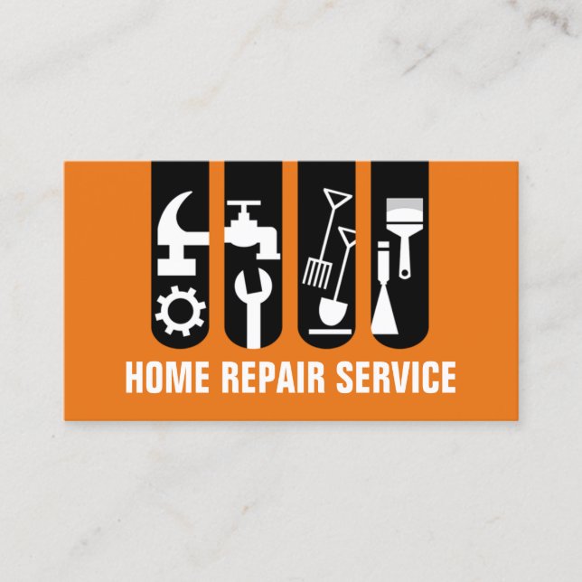 Handyman Tools Tab Home Repairs Business Card (Front)