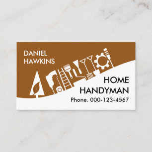 Handyman Tools Tree Hillslope Wave Business Card