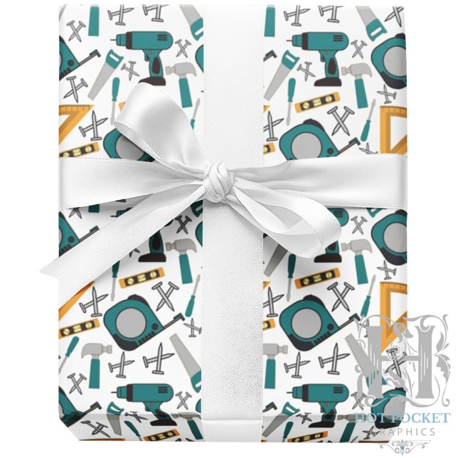 Handyman Wrapping Paper in Blue (Creator Uploaded)