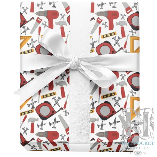 Handyman Wrapping Paper in Red (Creator Uploaded)