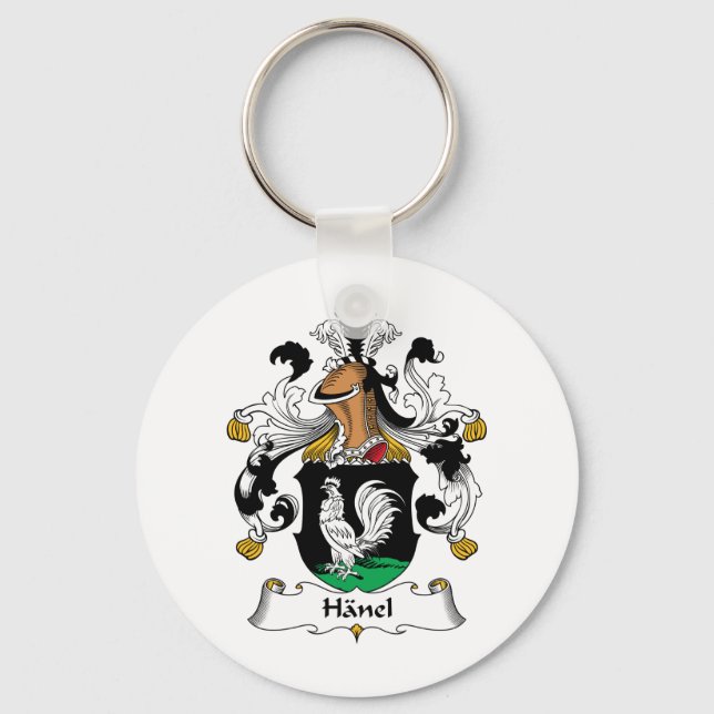 Hanel Family Crest Key Ring (Front)