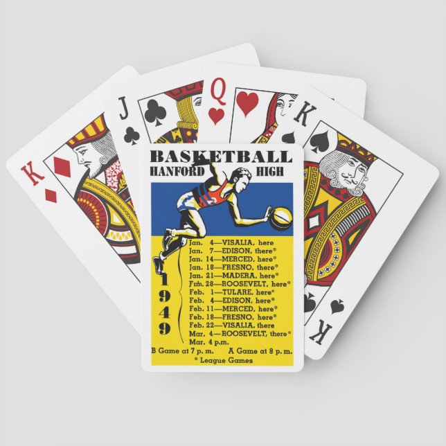 HANFORD, CALIFORNIA PLAYING CARDS. PLAYING CARDS (Back)