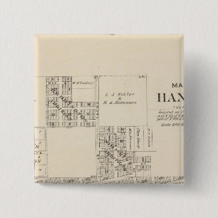 Hanford, Tulare County 15 Cm Square Badge