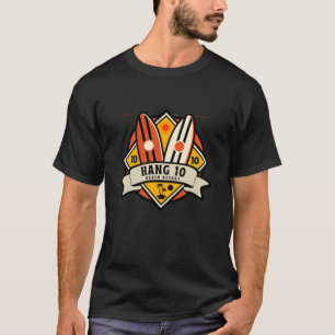 Hang 10 Surfboard Surf Surfing Surfer T-Shirt