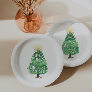 Hang a Shining Star Christmas Paper Plate