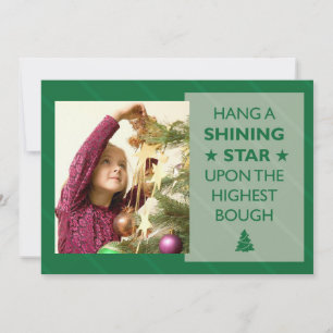 Hang a Shining Star Holiday Photocard Card