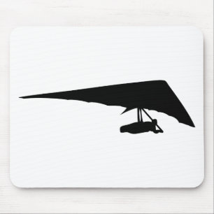 hang glider black icon mouse pad