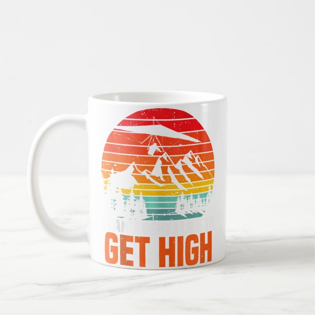 Hang Glider Get High Quote Funny Hang Gliding Coffee Mug (Left)
