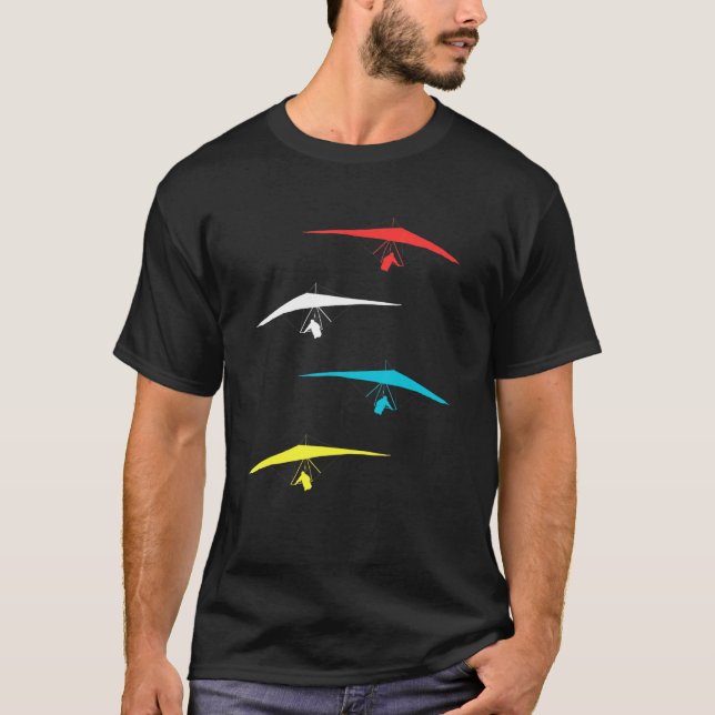 Hang Glider Graphic Tee Hang Gliding Pilot (Front)