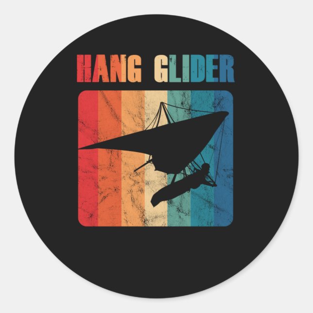 Hang Glider Hang Gliding Extreme Sports Gift Classic Round Sticker (Front)