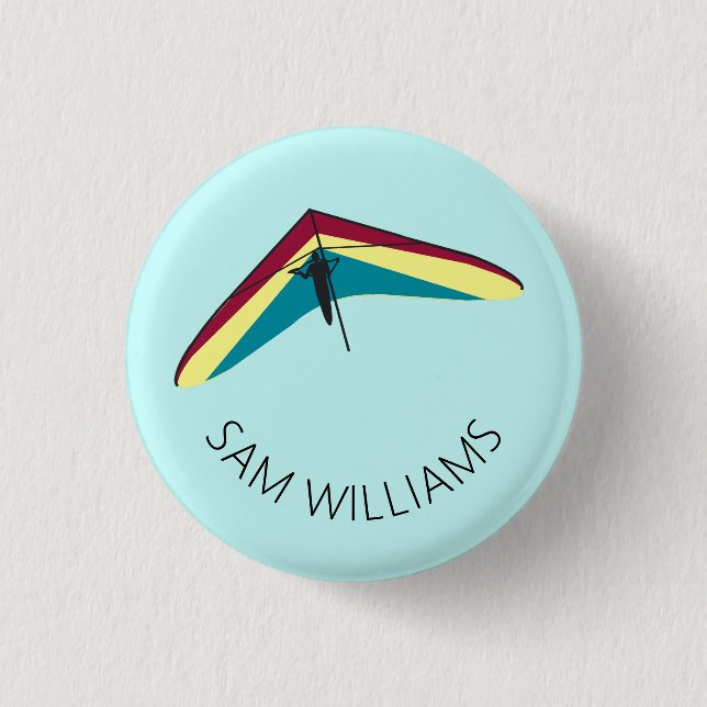 Hang Gliding 3 Cm Round Badge (Front)