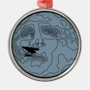 hang gliding by moonlight metal ornament