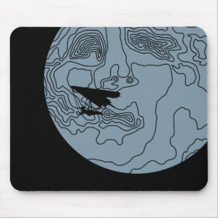 hang gliding by moonlight mouse pad